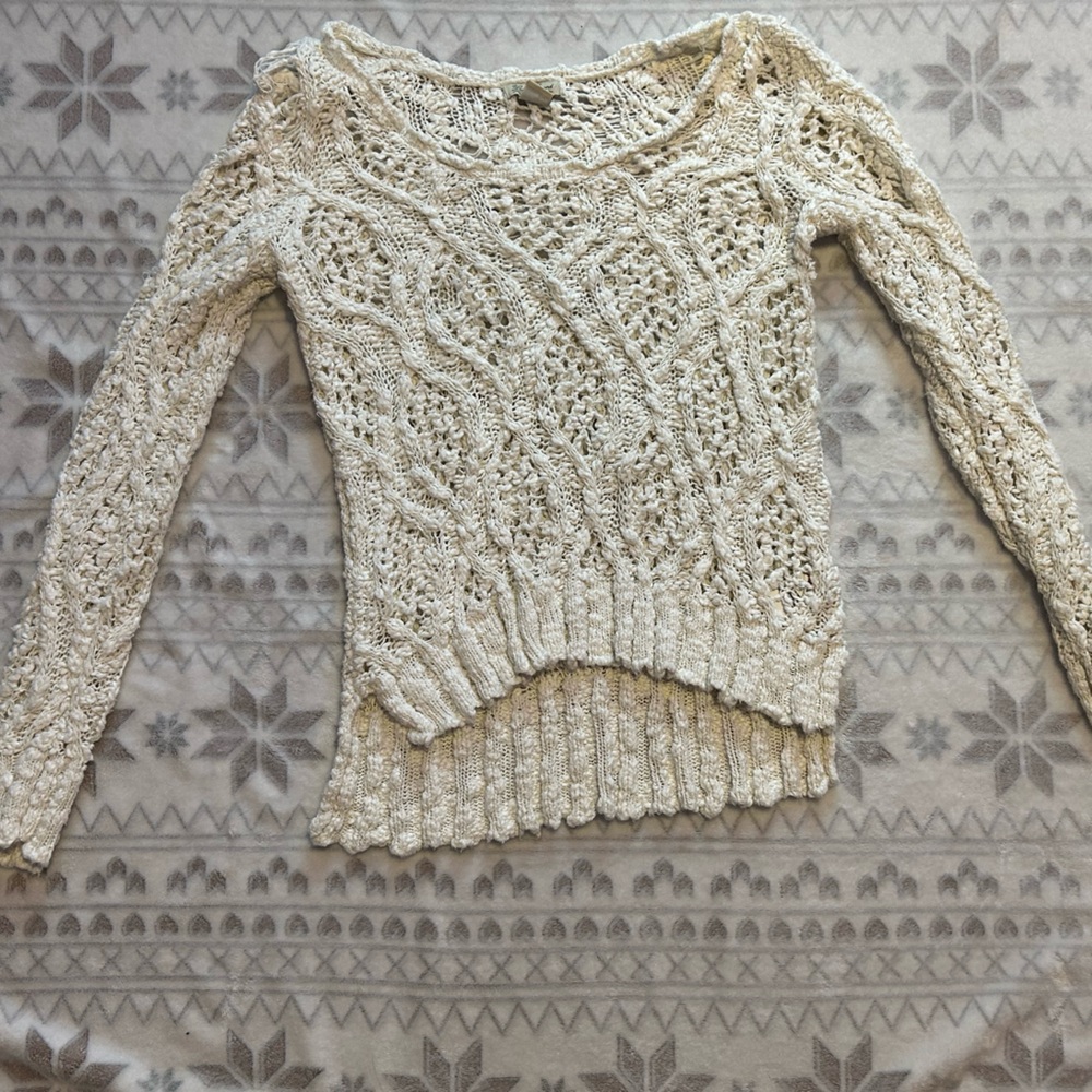 Angel Of The North Ivory Knit Sweater